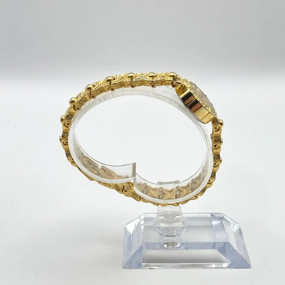 Vintage Parmex Women's Watch Gold Tone 21mm Crystal Bezel & Band New Battery 7